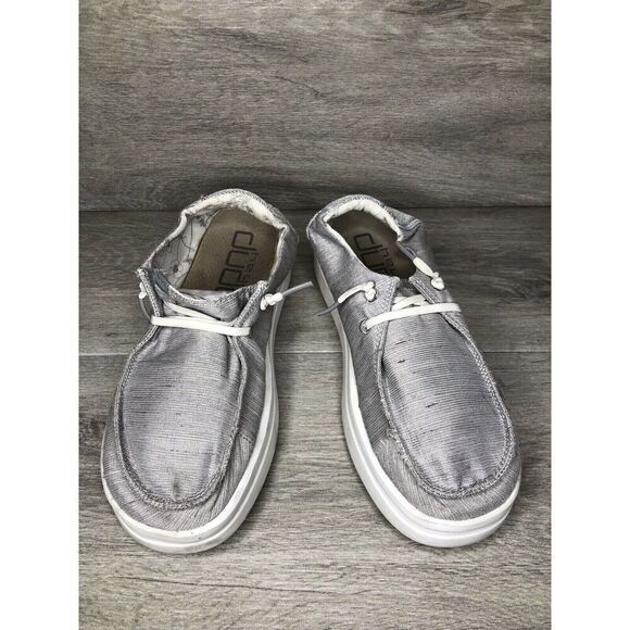 Hey Dude Wendy Rise Sox Stone White Textile Slip On Comfort Shoes Women 8M US/39 - Picture 2 of 16